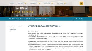 
                            13. Utility Bill Payment Options - City of Loma Linda