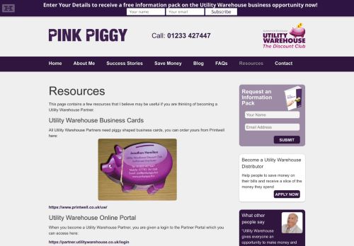 
                            12. Utility Warehouse: Make Money as a Distributor | Pinkpiggy |Resources