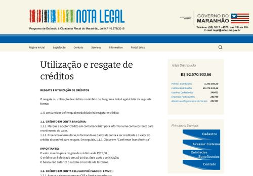 
                            3. Utilização e resgate de créditos | Nota Legal