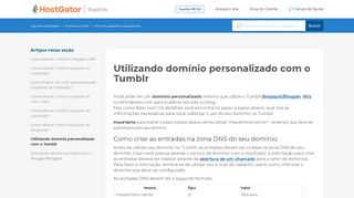 
                            6. Utilizando domínio personalizado com o Tumblr – Suporte HostGator