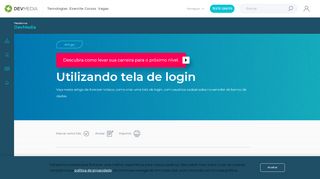 
                            8. Utilizando tela de login - DevMedia