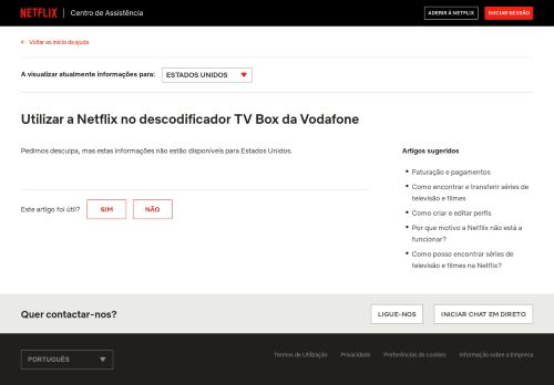 
                            6. Utilizar a Netflix no descodificador TV Box da Vodafone