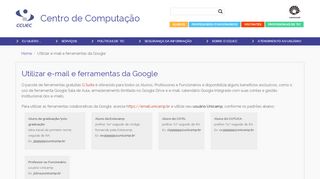 
                            1. Utilizar e-mail e ferramentas da Google | Centro de ... - ccuec - Unicamp