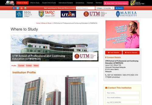 
                            8. UTM School of Professional and Continuing Education  ...