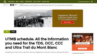 
                            10. UTMB schedule: All the information you need for the TDS, OCC, CCC ...