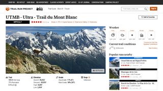 
                            12. UTMB - Ultra - Trail du Mont Blanc Running Trail, Chamonix-Mont ...