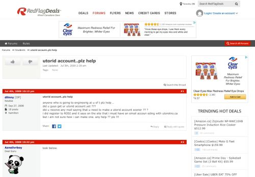 
                            13. utorid account..plz help - RedFlagDeals.com Forums