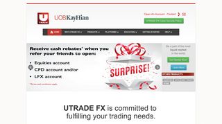 
                            8. UTRADE FX: Forex Trading Singapore