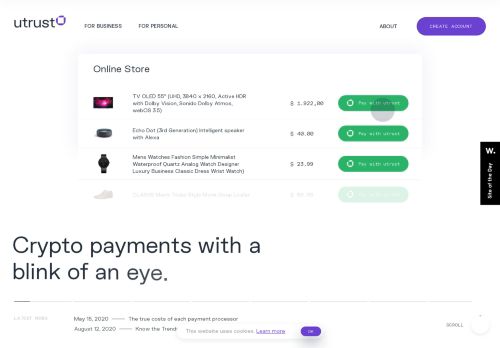 
                            3. UTRUST | Safe cryptocurrency online payments