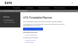 
                            2. UTS Timetable Planner | University of Technology Sydney
