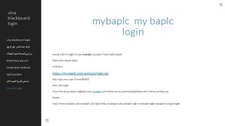 
                            9. utsa blackboard login - my baplc login - Google Sites