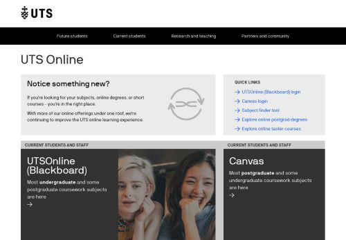 
                            12. UTSOnline – Blackboard Learn - University of Technology Sydney