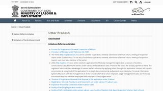 
                            5. Uttar Pradesh | Ministry of Labour & Employment