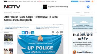 
                            9. Uttar Pradesh Police Adopts 'Twitter Seva' To Better Address Public ...
