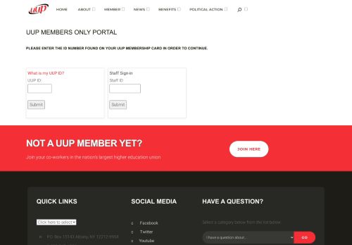 
                            13. UUP-Members Only Login Page