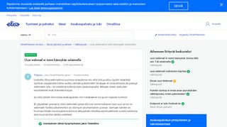 
                            12. Uusi webmail ei toimi kännykän selaimella | OmaYhteisö