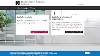 
                            8. UvA job board: Job Board Login