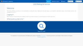 
                            11. UVA Mailing list service - home