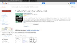 
                            12. Uva's Guide To Cranes, Dollies, and Remote Heads - Résultats Google Recherche de Livres