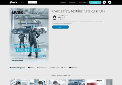 
                            8. uvex safety textiles Katalog (PDF) - Yumpu