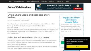 
                            12. Uvioo Share video and earn site short review | Online Web Services