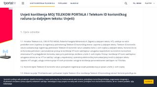 
                            11. Uvjeti korištenja Telekom ID-a - tportal