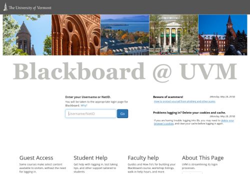 
                            2. UVM BlackBoard - University of Vermont