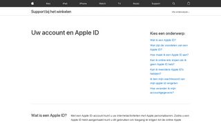 
                            4. Uw account en Apple ID - Support bij het winkelen - Apple (NL)