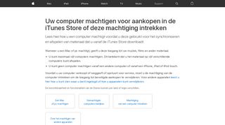 
                            5. Uw computer machtigen in iTunes - Apple Support