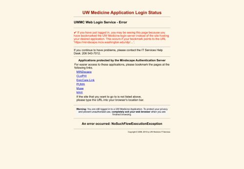 
                            12. UW Medicine Application Login - MINDscape