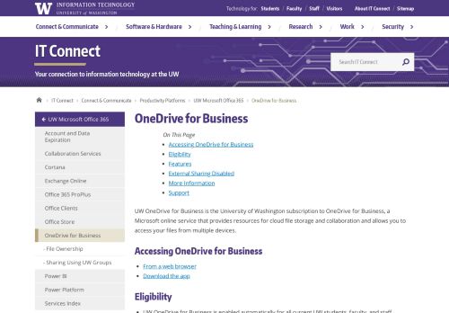 
                            12. UW OneDrive for Business | IT Connect