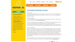 
                            8. Uw persoonlijke omgeving in FlexWEB - KomKids