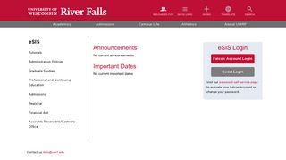 
                            6. UW-River Falls eSIS Login