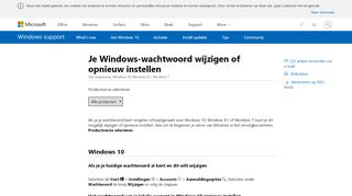 
                            2. Uw Windows-wachtwoord wijzigen - Windows Help - Microsoft Support