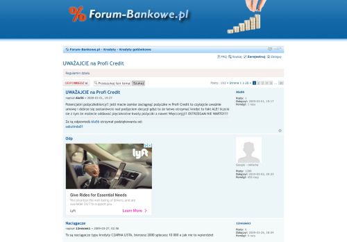 
                            8. UWAŻAJCIE na Profi Credit - Forum-Bankowe.pl