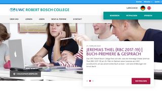 
                            13. UWC Robert Bosch College: Startseite