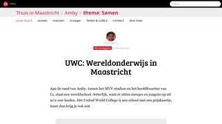 
                            10. UWC: Wereldonderwijs in Maastricht - Thuis in Maastricht