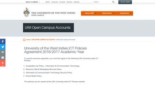 
                            8. UWI Open Campus Accounts | www.open.uwi.edu