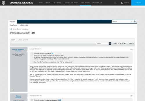 
                            11. UWorks (Steamworks C++/BP) - Unreal Engine Forums
