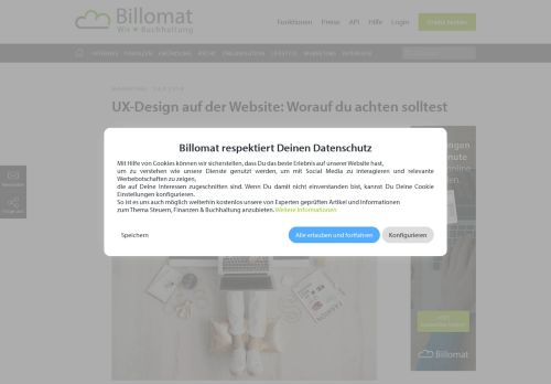 
                            7. UX-Design auf der Website selber machen - 3 Tipps | Billomat