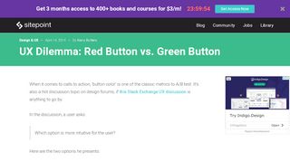 
                            10. UX Dilemma: Red Button vs. Green Button — SitePoint