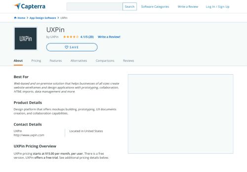 
                            12. UXPin Reviews and Pricing - 2019 - Capterra