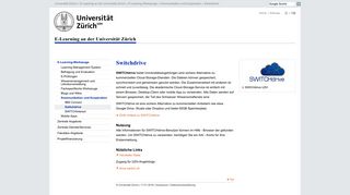 
                            7. UZH - E-Learning an der Universität Zürich - Switchdrive