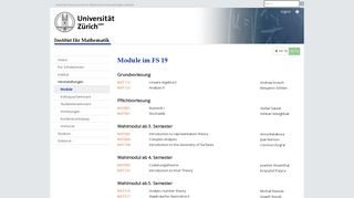 
                            6. UZH - Institute of Mathematics - Module