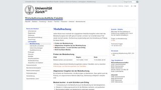 
                            3. UZH - Wirtschaftswissenschaftliche Fakultät - Modulbuchung