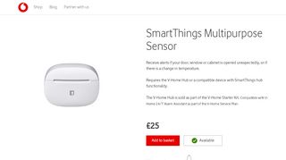 
                            11. V by Vodafone | UK | SmartThings Multipurpose Sensor