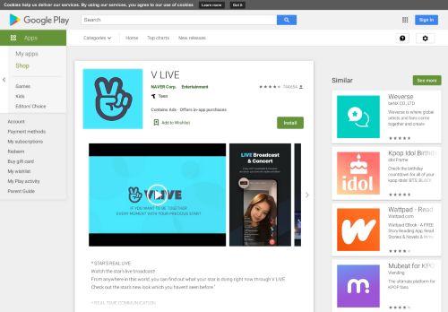 
                            5. V LIVE - Star Live App​​ - Apps on Google Play