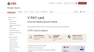 
                            8. V PAY Card: Make secure contactless payments | UBS Switzerland