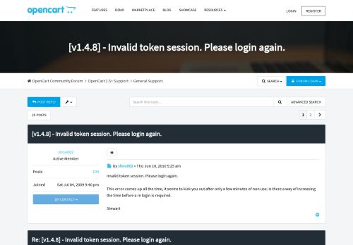 
                            7. [v1.4.8] - Invalid token session. Please login again. - OpenCart ...