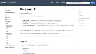 
                            4. v3.0 - Graph API - Documentation - Facebook for Developers